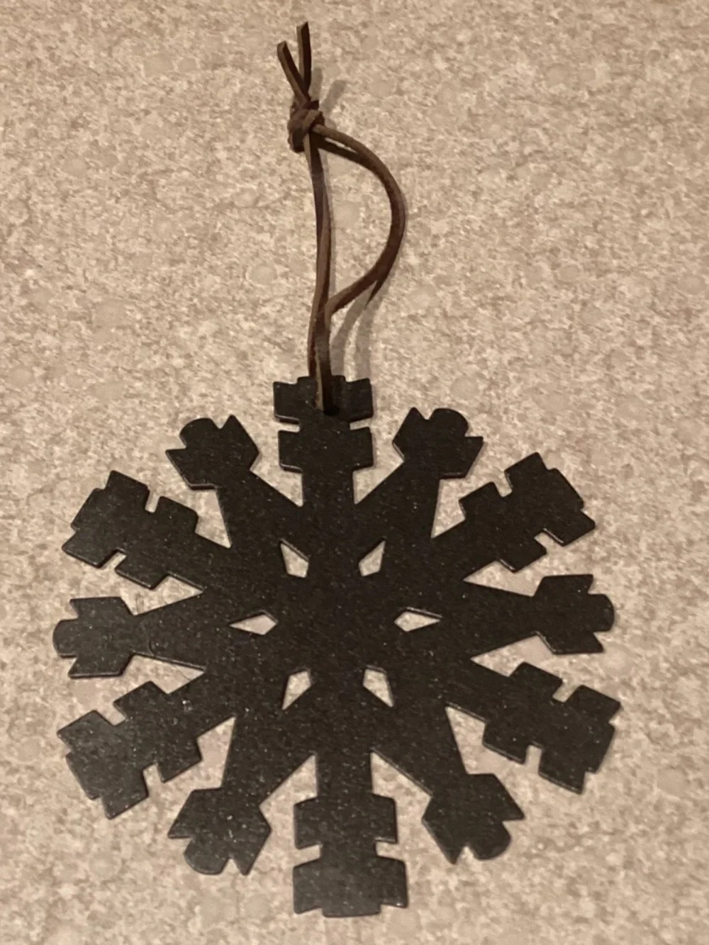 Rustic Metal Bronze Snowflake Christmas Tree Ornament  NEW
